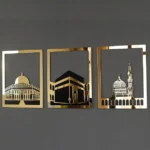 Masjid Al Aqsa, Masjid Al-Haram & Masjid An-Nabawi Islamic Wall Art | Acrylic Kaaba Wall Decor