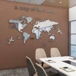 Acrylic 3D Wall Decor World Map Wall Decar for Office Decoration - Image 4