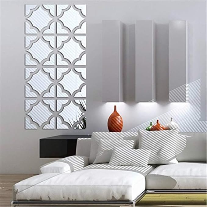 Flower2 Modern Home Design Mirror Wall - Modern Home Wall Decor - Best For Home and Office - Image 4