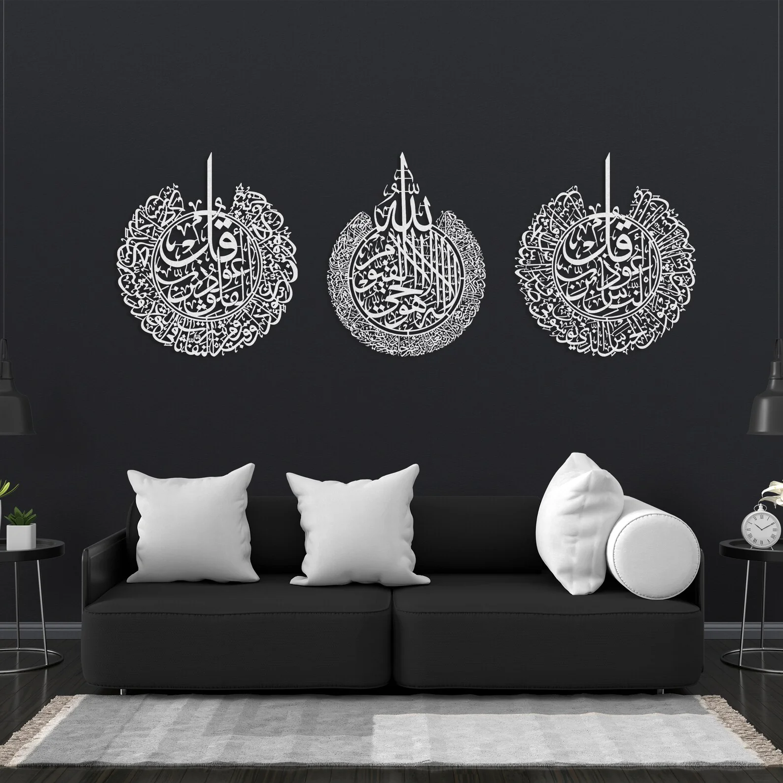 silver_set_1800x1800.webp Ayatul Kursi Shiny Polished Wall Decor - Image 2