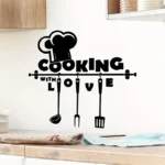 Cook With Love - Beautiful Kitchen Wall Decal - Best For Home & Restaurant - Image 3