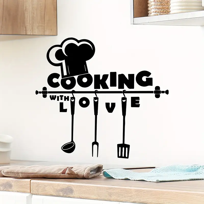 123_37ba05f3-025d-4231-b3f9-486a6428a82e Cook With Love - Beautiful Kitchen Wall Decal - Best For Home & Restaurant - Image 3