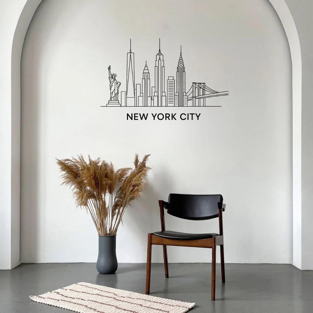 20 New York, America - Skyline Acrylic Wall Art - Home Decal - National Day - Image 1