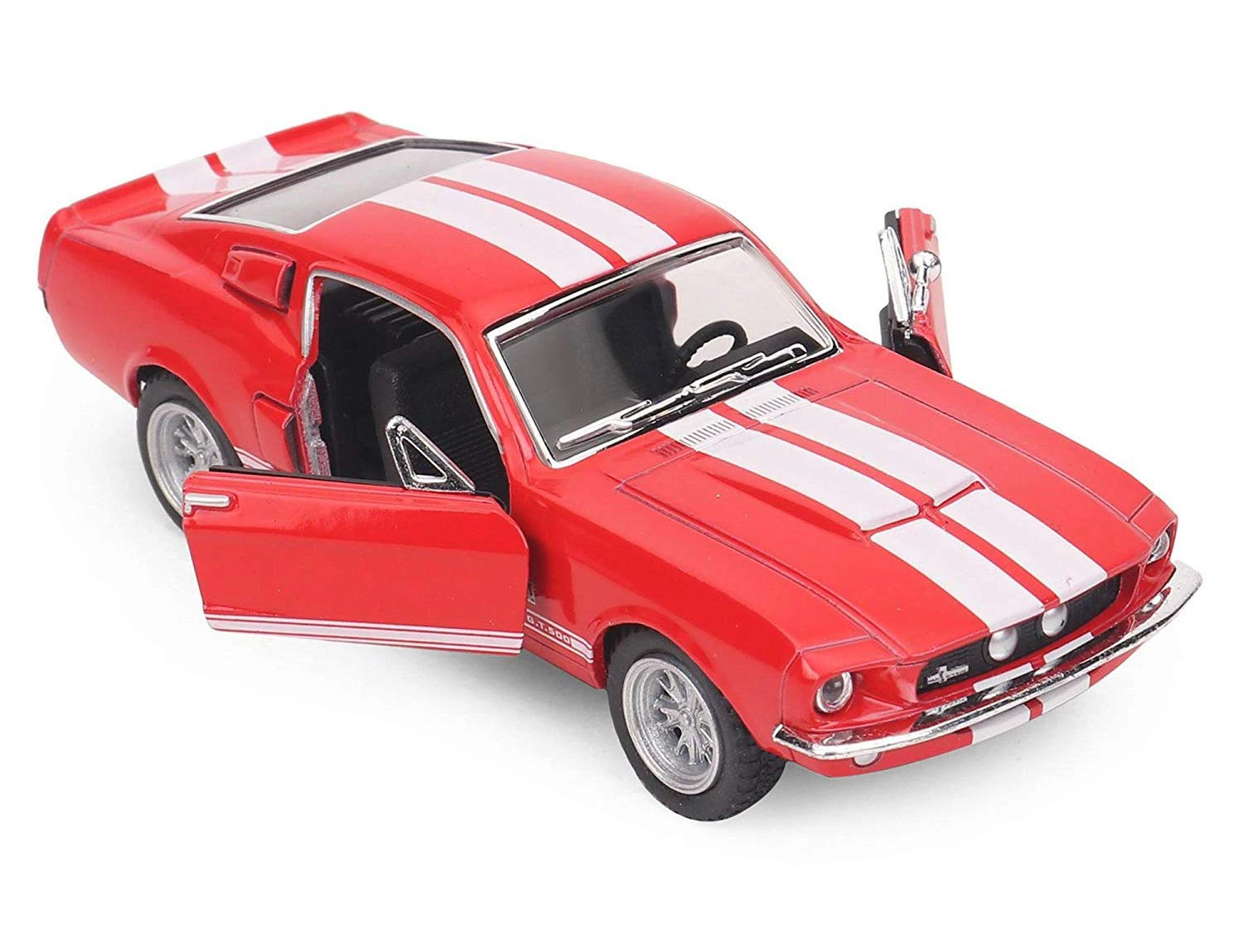 2025-07-26-688490c74a53e Kinsmart Shelby GT-500 | 1:36 Scale Die-Cast Metal Model Car with Pull Back Action & Openable Doors | Pack of 1 – Multicolour - Image 5