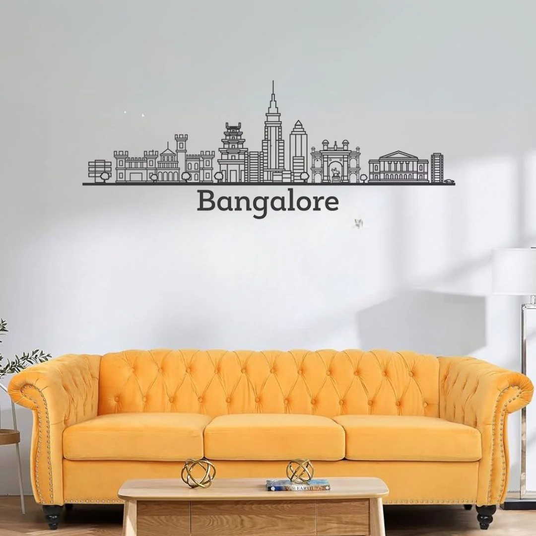 3_d630a85d-6d54-4101-9d77-73d6483a9313 Bangalore, India - Skyline Wall Art - Home Decal - Indian National Day - Image 4