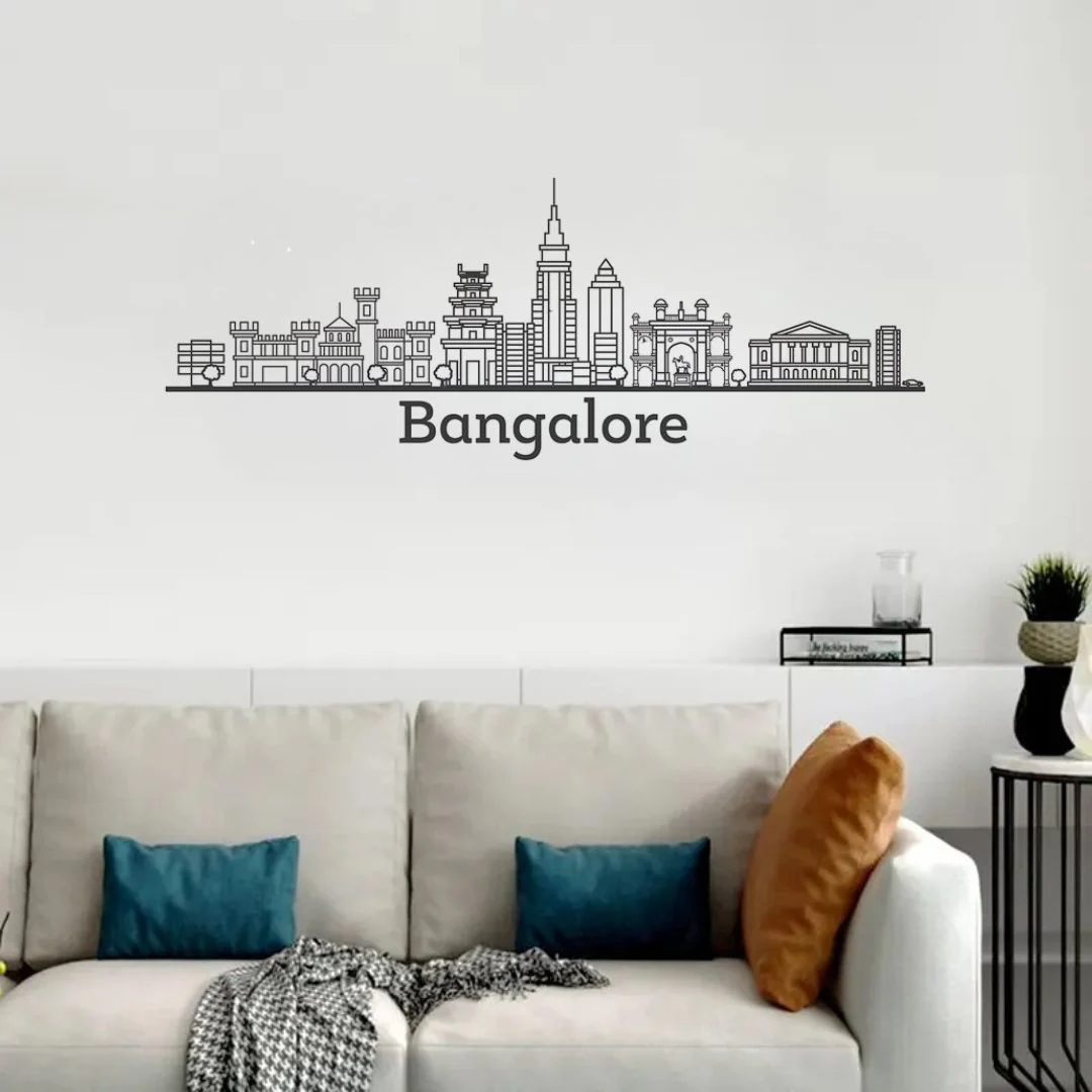 4_e94b4973-a916-4f0d-bfff-86f04ec60f32 Bangalore, India - Skyline Wall Art - Home Decal - Indian National Day - Image 3